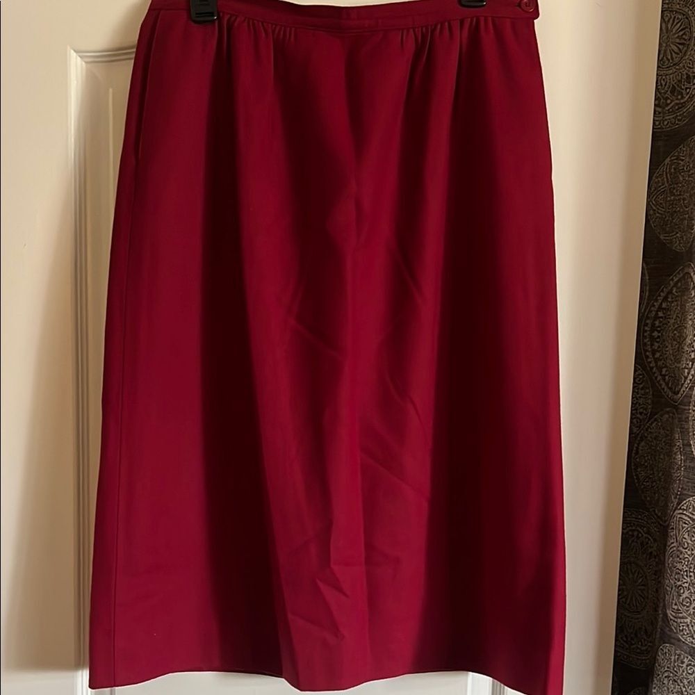 Vintage Pendleton Long Red Wool Skirt Size 12